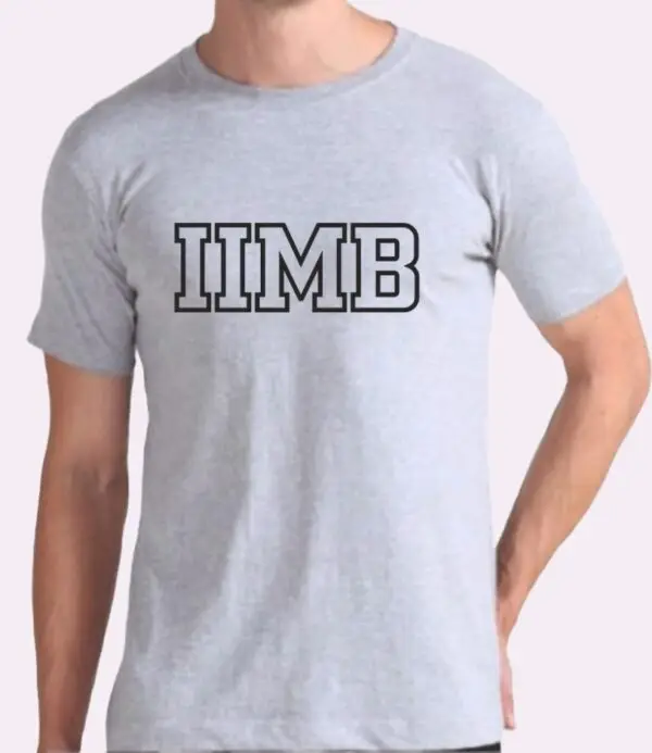 IIMB Round Neck Cotton T-shirt Grey Melange