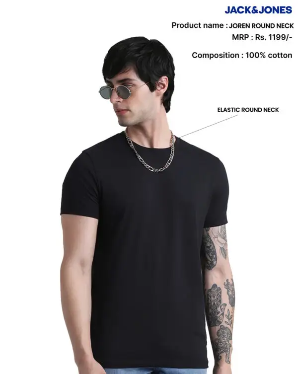 Jack and Jones Joren Round Neck-Black