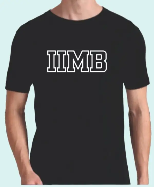 IIMB Round Neck Cotton T-shirt Black