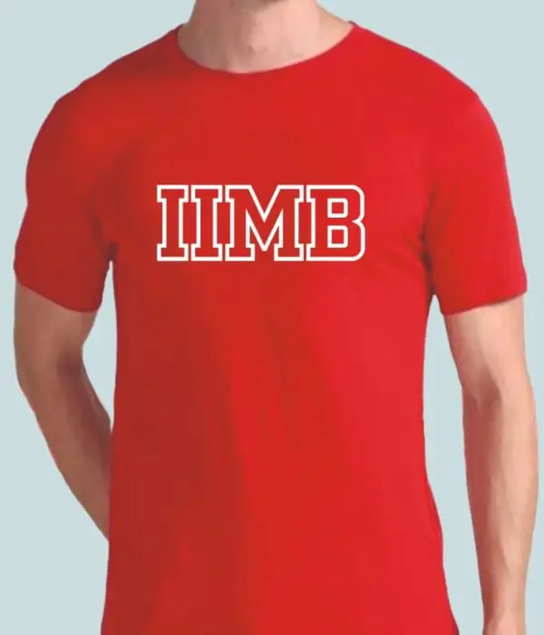 IIMB Round Neck Cotton T-shirt Red