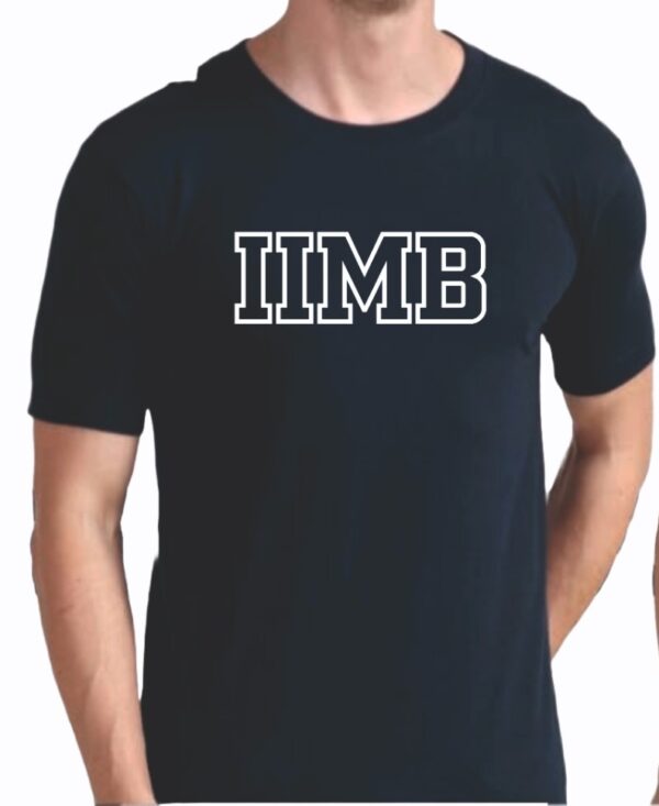 IIMB Round Neck Cotton T-shirt Navy Blue