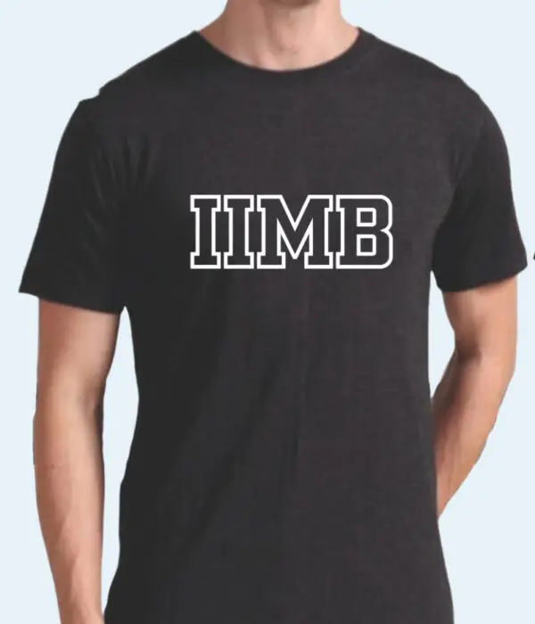 IIMB Round Neck Cotton T-shirt Charcoal Grey