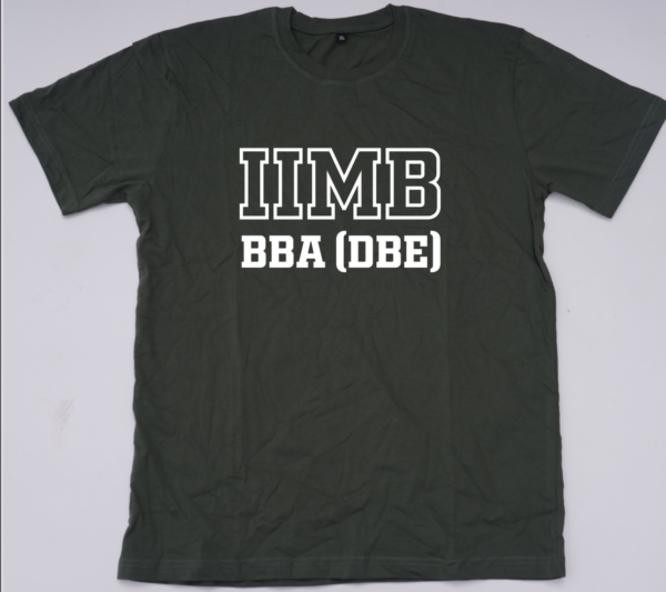Dark Green IIMB BBA(DBE) Round Neck Cotton T-shirt
