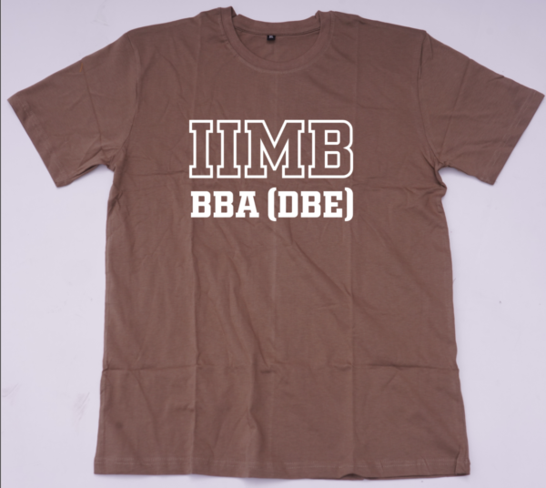 Brown IIMB BBA(DBE) Round Neck Cotton T-shirt