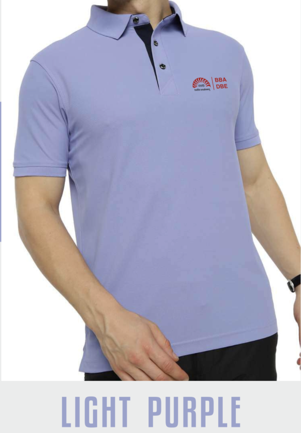 Stellers Light Purple Premium Polo T-Shirt | Quick Dry | Stretchable | UV Protected | Wrinkle & Odour-Free-IIMB-BBA-DBE