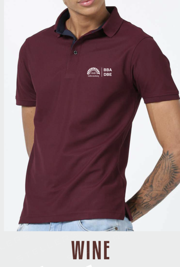 Wine Premium Polo T-Shirt | Quick Dry | Stretchable | UV Protected | Wrinkle & Odour-Free-IIMB-BBA-DBE