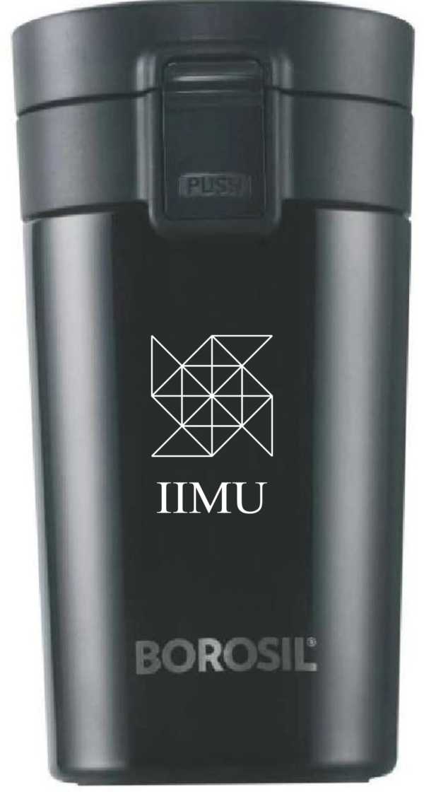 Borosil Black Coffeemate Insulated Mug-IIMU