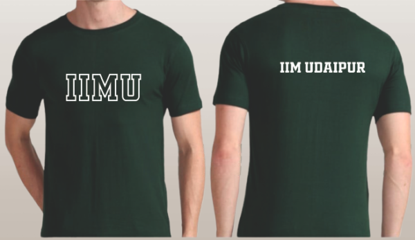 Bottle Green IIM Udaipur Round Neck Cotton T-shirt