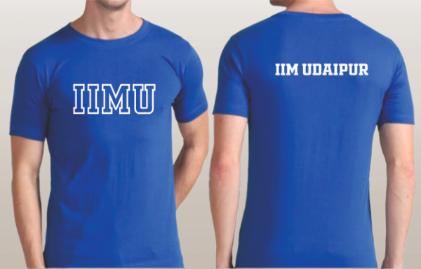 Royal Blue IIM Udaipur Round Neck Cotton T-shirt